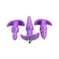 "4 Pc Vibrating Anal Plug Set - Purple TV-AF832PUR"