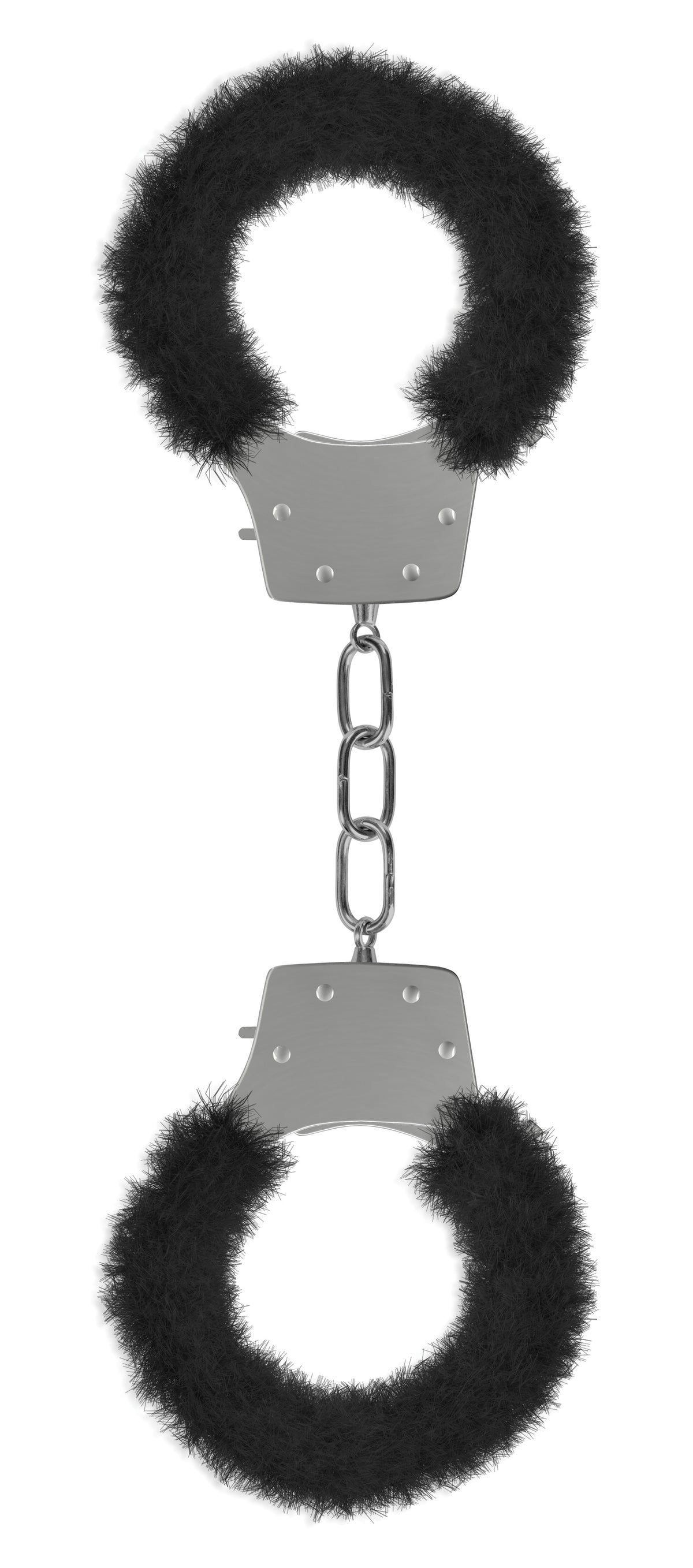 "Pleasure Furry Handcuffs - Black OU-OU004BLK"