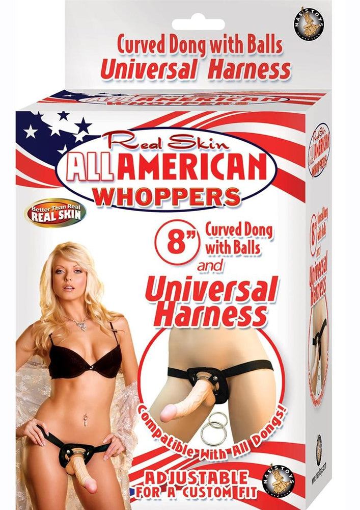 "All American Whoppers 8-Inch Dong With Universal - Flesh NW2327-1"