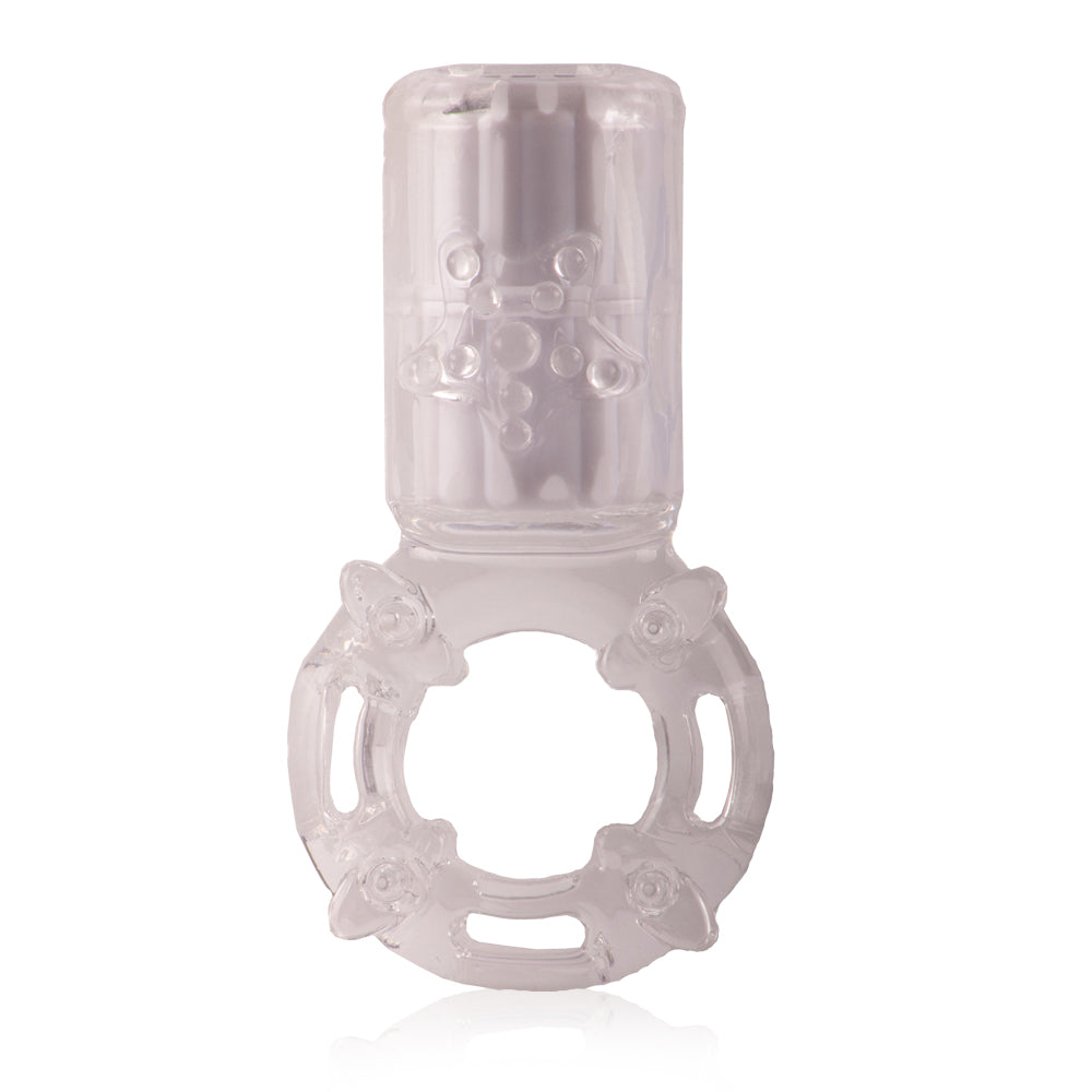 "Big Omg Vibrating Ring - Clear - Each ABG-C-101E"