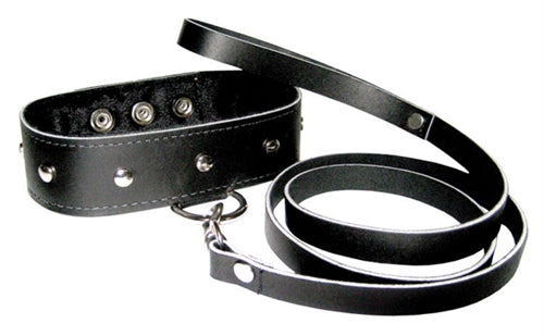 "Leather Collar and Leash Set SS432-02"