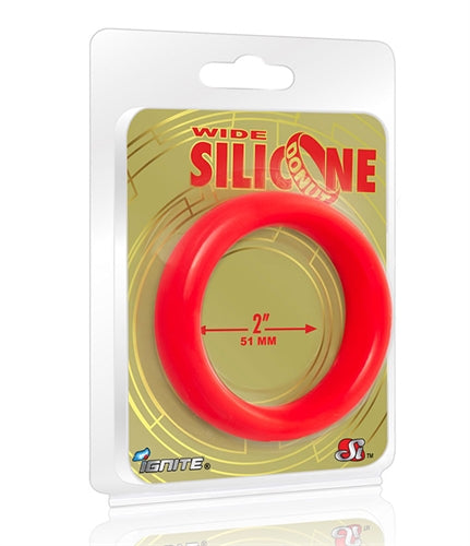 "Wide Silicone Donut - Red - 2-Inch Diameter SI-95138"