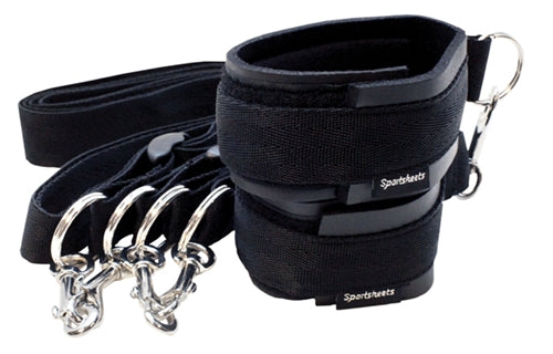 "Sports Cuffs and Tethers Set - Black SS440-01"