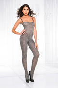 "Metallic Python Look Bodysuit - One Size -  -  Silver ML-1601SILOS"