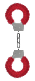 "Beginner's Furry Handcuffs - Red OU-OU002RED"