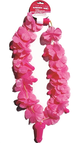 "Pink Pecker Light-Up Flower Necklace HTP2986"