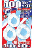 "All American Triple Rings- Clear NW2152-1"