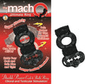 "The Macho Collection Double Power Cock and Balls Rising - Black NW2257-3"