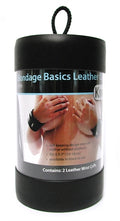 "Bondage Basics Black Leather Wrist Cuffs KL-161B"
