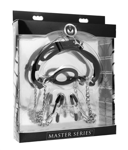 "Mutiny Silicone O-Ring Gag and Nipple Clamps MS-AD770"