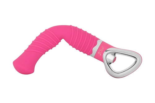 "Ellie G Bendable Vibrator Ribbed - Pink CCS15-0"