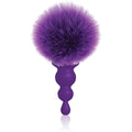 "The 9's Cottontails Silicone Bunny Tail Butt Plug  - Beaded Purple IC2689"