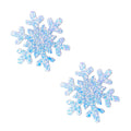 "Super Sparkle White Chunky Glitter Snowflake Nipple Cover Pasties NN-SSW-SF-NS"