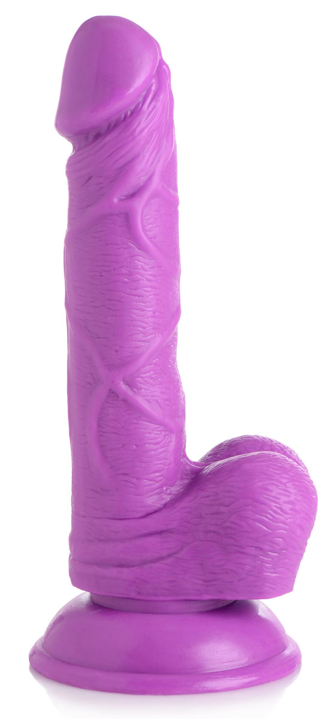 "Pop Pecker 6.5 Inch Dildo With Balls - Purple POPP-AG766-PUR"