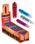 "Ecstasy Bullet Vibes Assorted Colors 36 Pcs Per Display HTP2191D"