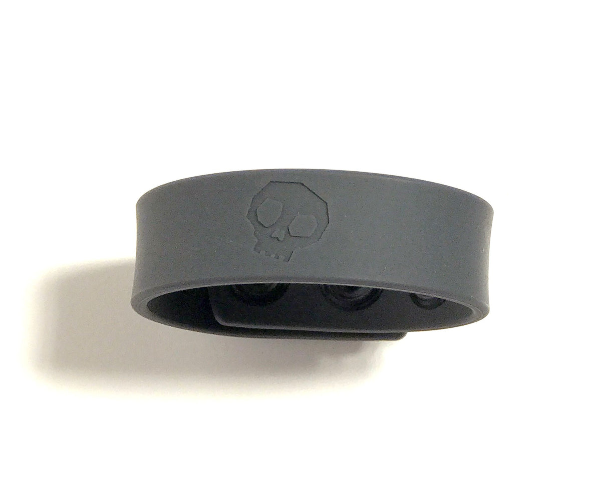 "Boneyard Silicone Cock Strap 3-Snap Ring - Gray BY-0306"
