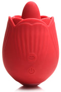 "Bloomgasm - French Rose Licking and Vibrating  Stimulator - Red INM-AH037"