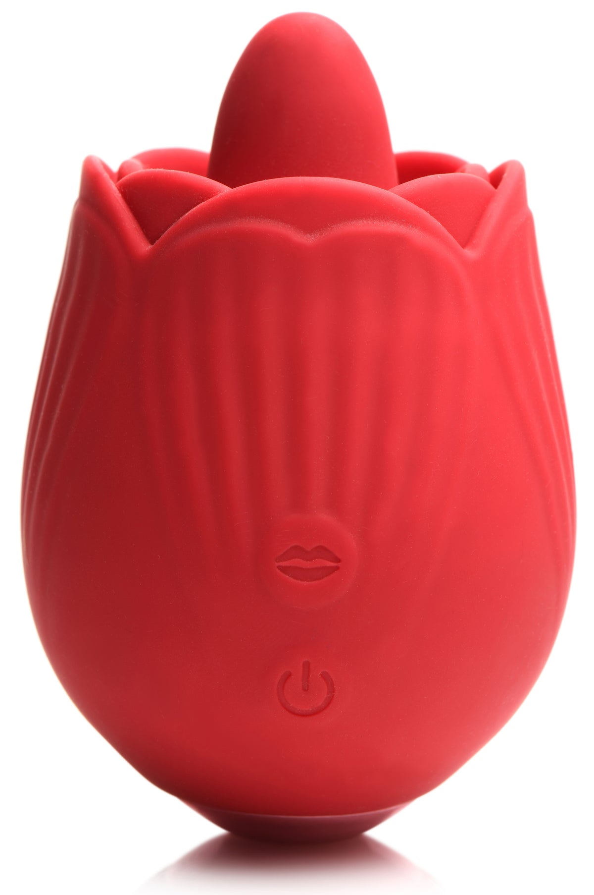 "Bloomgasm - French Rose Licking and Vibrating  Stimulator - Red INM-AH037"