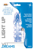 "Light Up Extreme Pleasure Pearls Sleeve - Blue HTP2786"