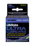 "Lifestyles Ultra Lubricated With Spermicide - 3 Pack PM1803"