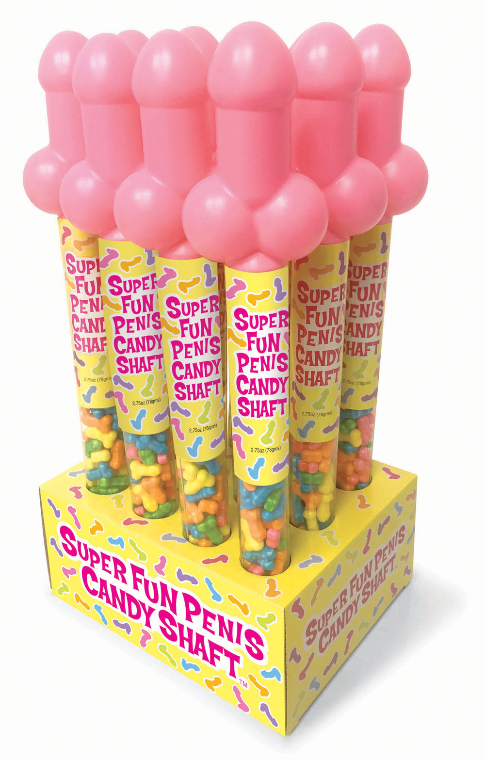 "Super Fun Penis Cane Display - 12 Count CP-985"