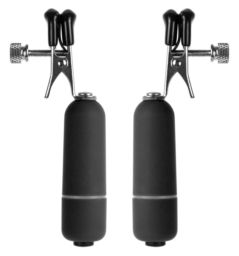 "Vibrating Nipple Clamps - Black OU-OU039BLK"