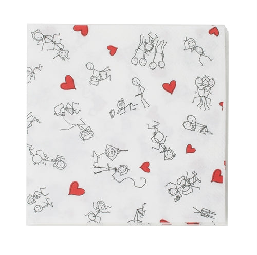 "Stick Figure Style Napkins 8 Pack CP-3658"