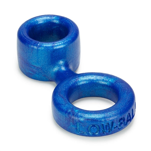 "Lowball Cock Ring With Attached Ball Stretcher - Blue Balls OX-1077-BLB"