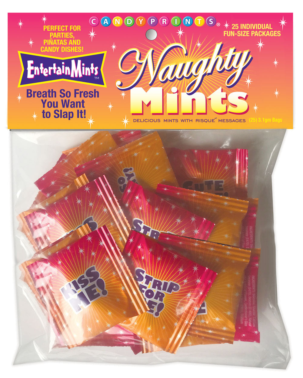 "Naughty Mints - 25 Individual Fun Size  Packages CP-904"