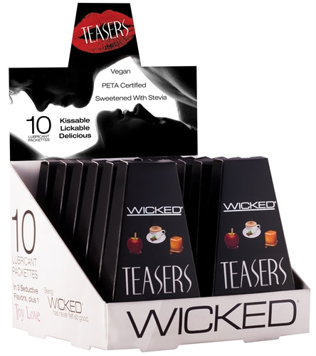 "Teasers - 12 Piece Display - Each Containing 10 Lubricant Packettes WS-90300D"