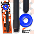 "Oxshot - Butt-Nozzle Shower Hose 6 Inch - Black Blue OX-8000-6-BKBL"