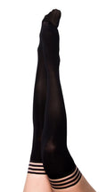 "Danielle - Black Opaque Thigh High - Size C -  Black KX-1319C-BLK-C"