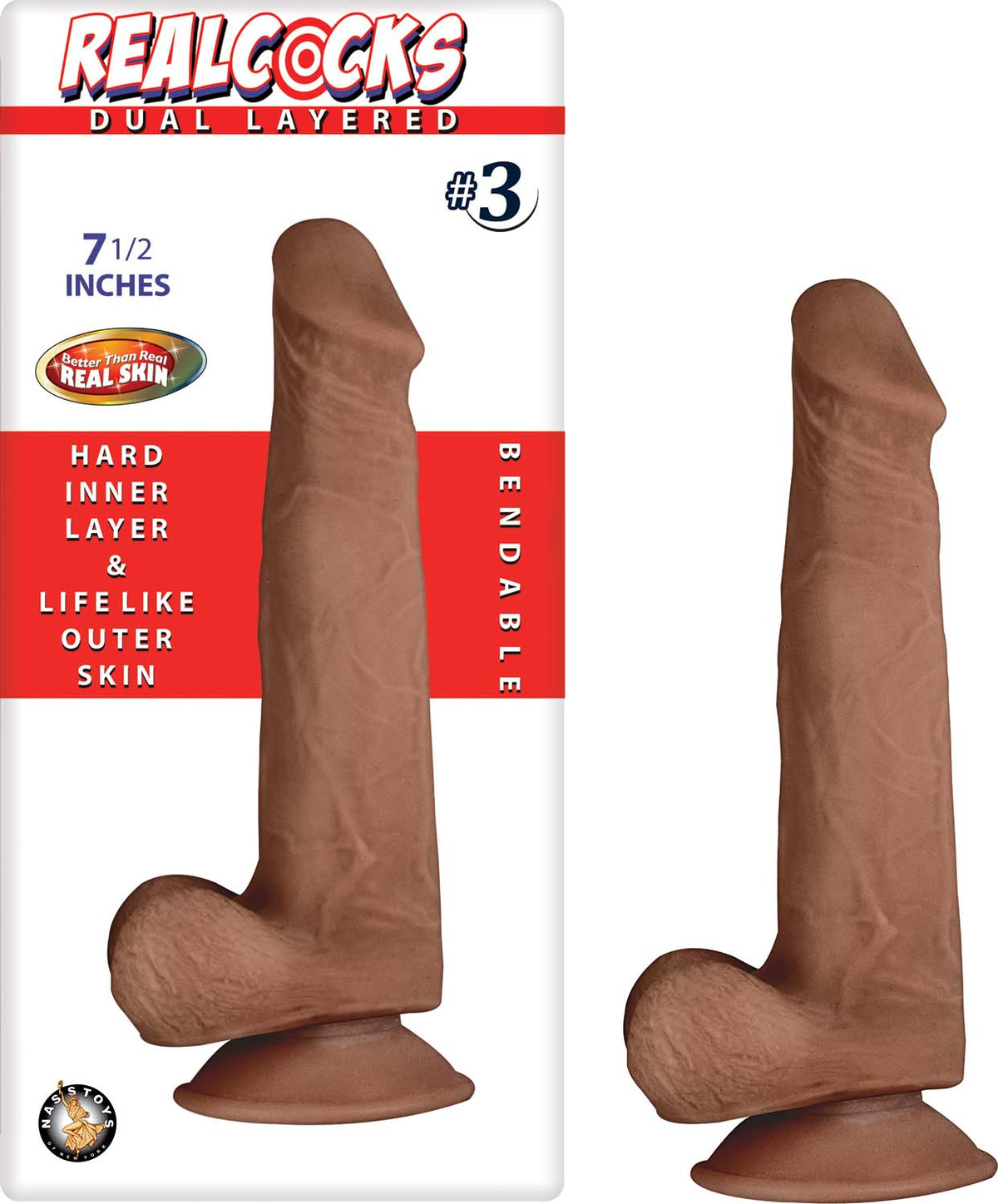 "Realcocks Dual Layered #3 - Brown NW2782-2"