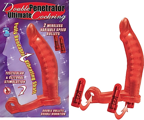"Double Penetrator Ultimate Cockring - Red NW2130-1"