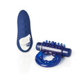 "Sensuelle Remote Control 15 Function Rechargeable Bullet Ring - Blue BT-M38BL"