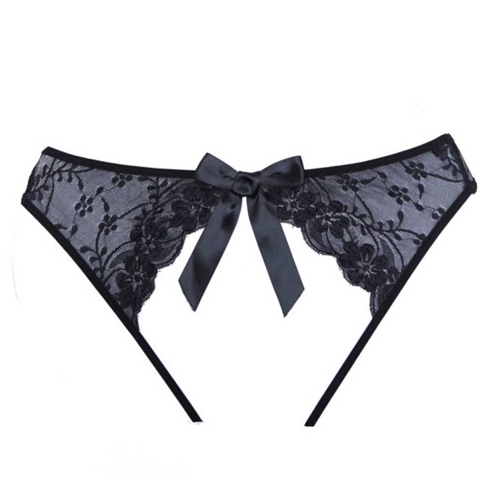 "Adore Sheer Teaz Panty - One Size - Black ALR-A1098-OS"
