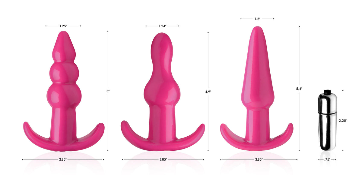 "Thrill Trio Anal Plug Set - Pink FR-AG293-PINK"