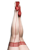 "Whitney -Red Back Seam Thigh High - Size B - Nude KX-1334B-NUD-B"
