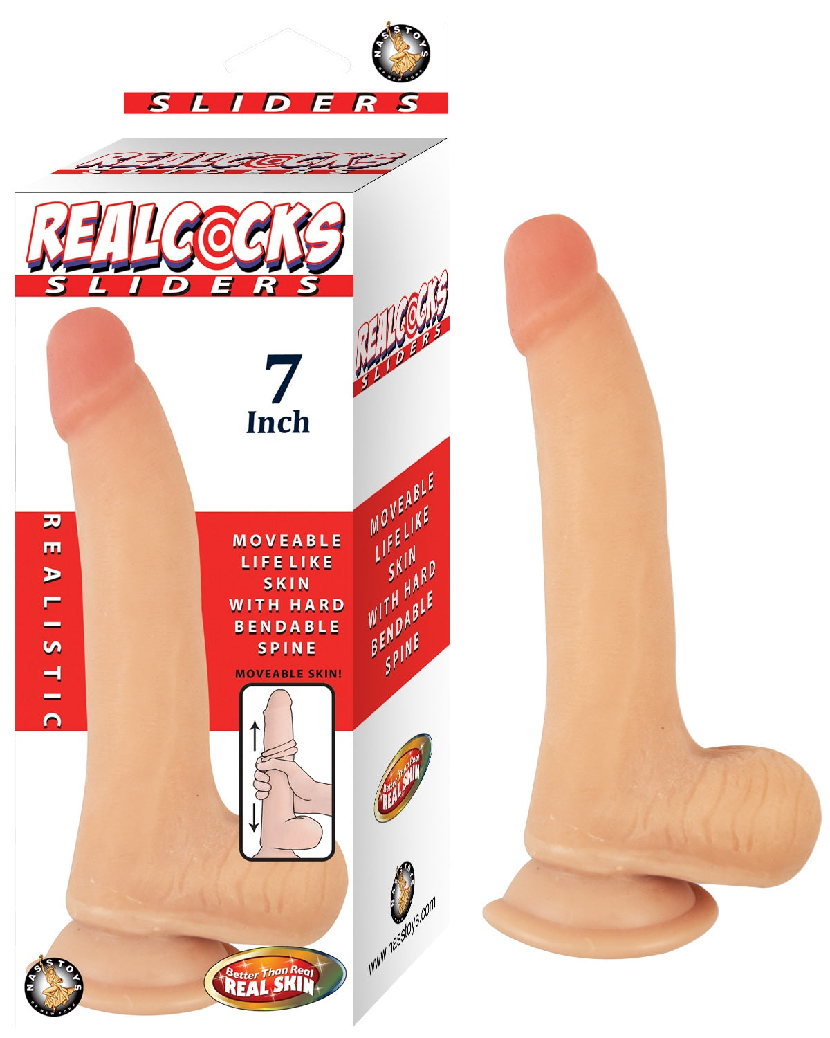 "Realcocks Sliders - 7 Inch - Flesh NW2877"