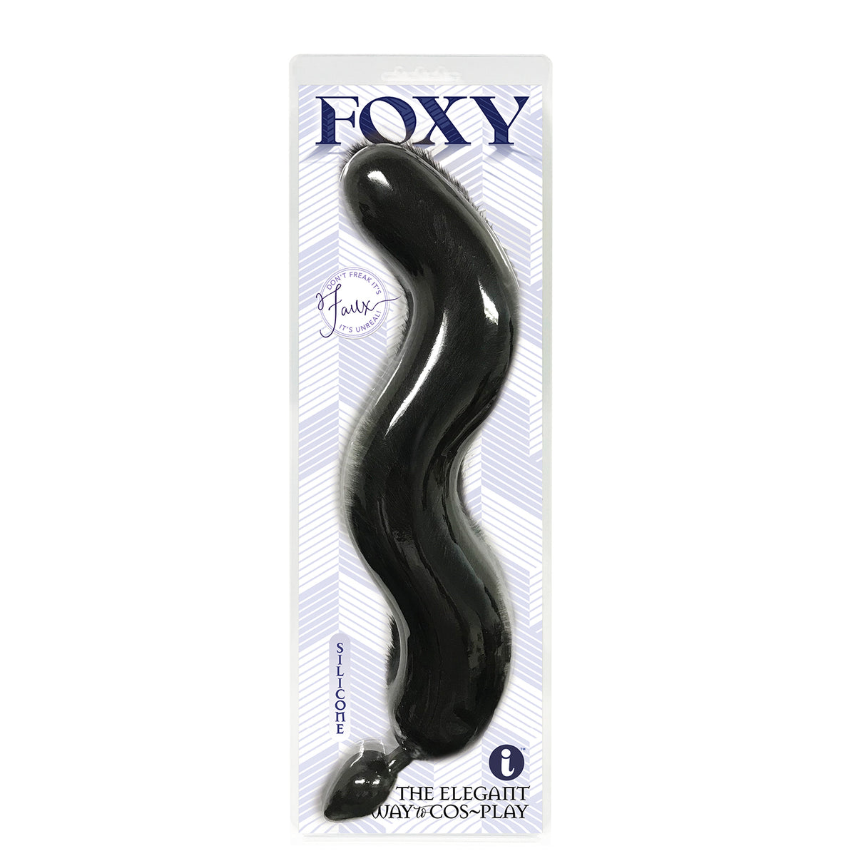 "Foxy Fox Tail Silicone Butt Plug - Black IC1402"