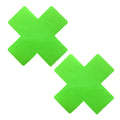 "Apple Fruitella Neon Blacklight Wet Vinyl X  Factor Nipztix Pasties NN-AFR-XF-NS"