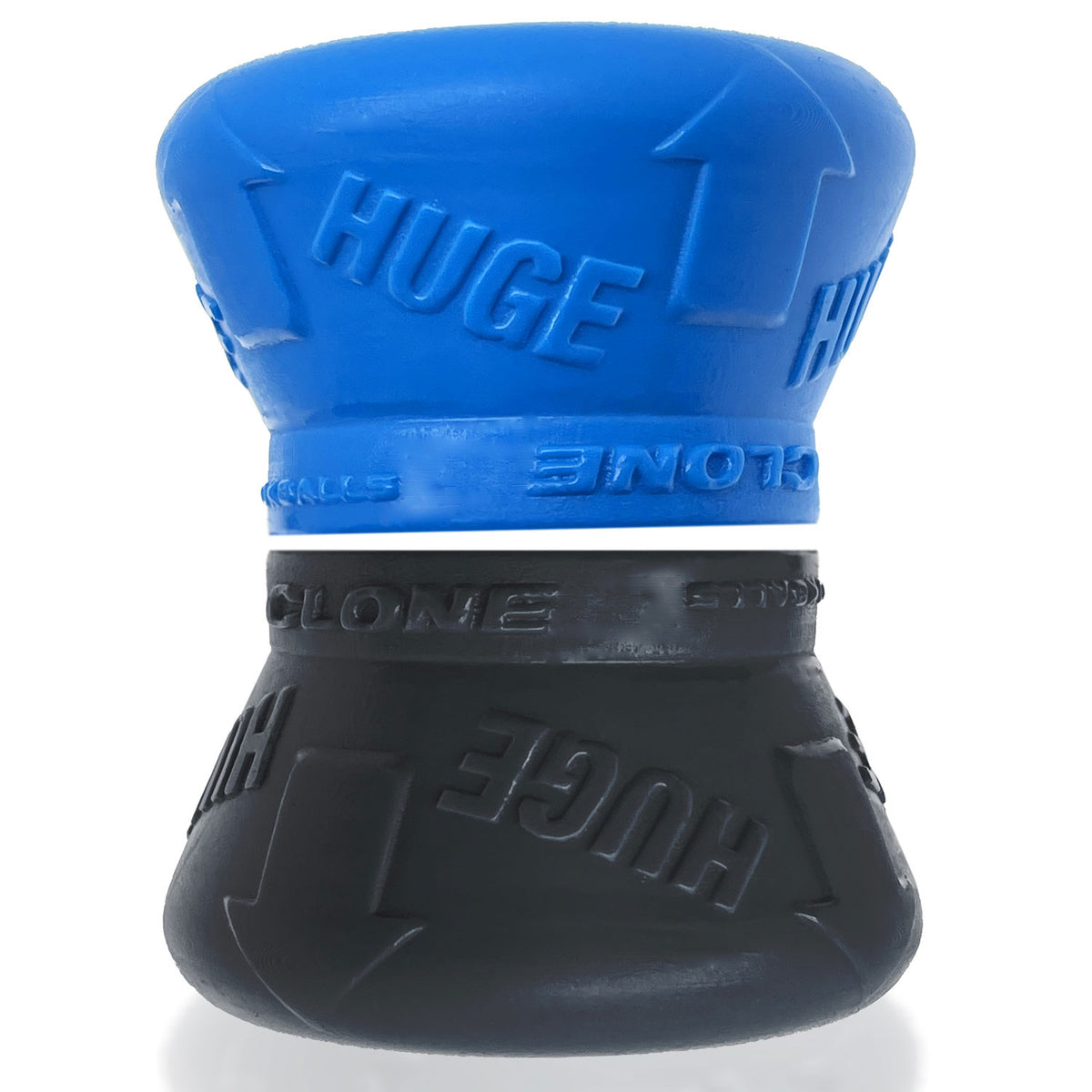 "Clone Duo Huge - 2-Pack Ballstretcher -  Pool  Blue / Black OX-1919-BLUHUG"