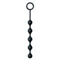 "The 9's S-Drops Silicone Anal Beads - Black IC2315-2"