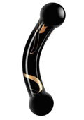 "Secret Kisses - 5.5 Inch Handblown Glass Double  Ended Dildo - Black SK-3008"
