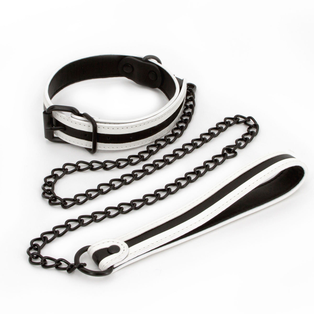 "Glo Bondage - Collar and Leash - Green NSN-0497-28"