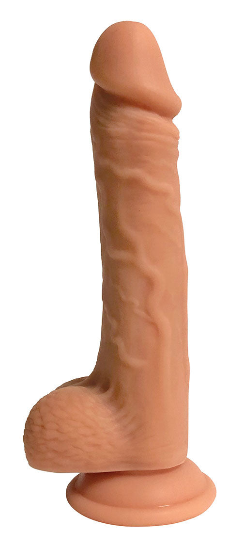 "Easy Riders 9 Inch Dual Density Silicone Dildo With Balls - Light CN-18-0925-10"