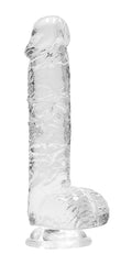 "6 Inch Realistic Dildo With Balls - Translucent SH-REA090TRA"