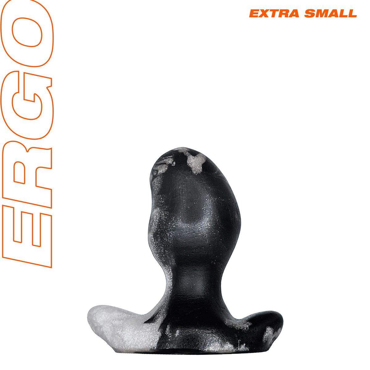 "Ergo Butt Plug - Extra Small - Platinum Swirl OX-1358-XSBLPL"