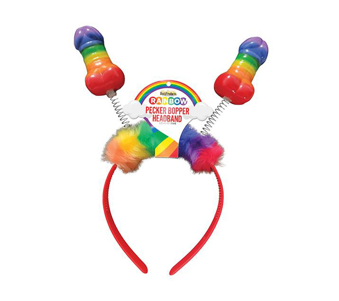 "Rainbow Pecker Bopper Headband HTP3313"