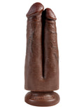 "King Cock 7 Two Cocks One Hole - Brown PD5550-29"